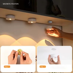 Under Cabinet Lights RGB LED Spotlight 12Color Night Light Rechargeable <b>Wireless</b> Dimmable With Remote <b>Control</b> Wine Cabinet Light - Product Image 1