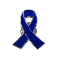 Prêt à expédier : Badge en émail dur plaqué or, motif ruban violet croisé, thème sensibilisation au cancer du sein