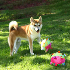 Jouet interactif pour animaux de compagnie en forme de cloche colorée de dessin animé, en peluche écologique durable, sonore, résistant aux morsures, pour la mastication et le nettoyage des dents - Product Image 5