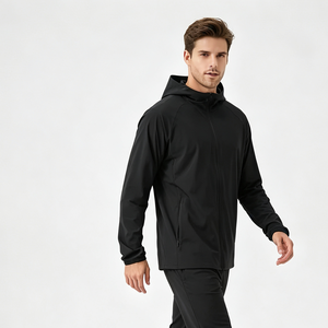 Nuovi Arrivi <span class=keywords><strong>Felpa</strong></span> Sportiva a Maniche Lunghe 100% Cotone con Tasche Laterali Abbigliamento da Palestra Fitness Giacca Sportiva per <span class=keywords><strong>Uomo</strong></span> - Product Image 3