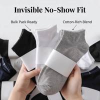 Chaussettes invisibles personnalisées pour hommes, coupe basse, antidérapantes avec talon en silicone, pour baskets, mocassins, en coton d'été