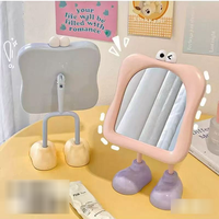 Grand miroir de maquillage sur pied pour bureau, dortoir étudiant, poste de travail féminin, coiffeuse, miroir portable mini