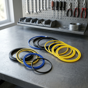 Kit de joints toriques JCB 63MM -20-150C avec anneaux en caoutchouc noir, bleu et jaune pour joints de moteur - Product Image 2