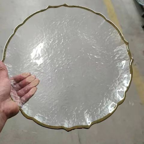 Transparent gold rimmed