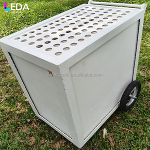 LEDA Nouvelle Arrivée Chariot à Bonbons en Métal Blanc Moderne pour Décoration de Fêtes et Événements, Chariot Bar Mobile RGB pour Mariage - Product Image 3