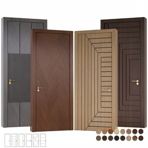 Puertas Interiores Modernas de Madera Maciza con Certificación de Resistencia al Fuego y Aislamiento Acústico, Estándar Europeo, para Casas, Villas y Salones - Product Image 2