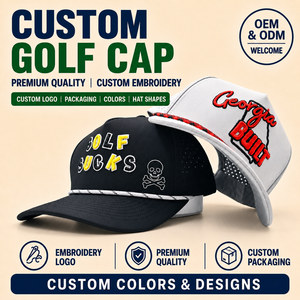 Robust Construction 5 Panel Solid <b>Waterproof</b> Golf Cap Custom Embroidery Logo Low MOQ OEM Quick Dry High Density Fabric Sports - Product Image 1