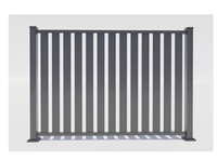 Système de garde-corps en verre pour balcon et escalier extérieur de fabrication chinoise gris foncé pour villas avec finition thermolaquée et piscine
