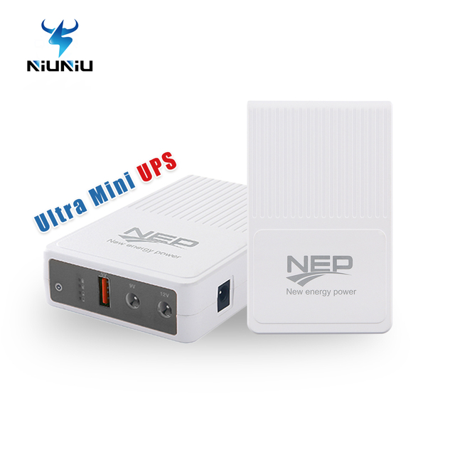 NIUNIU QX-600 OEM Mini DC UPS 8000/8800/10400mAh Lithium Battery Single Phase Uninterruptible Power Supply WiFi Router