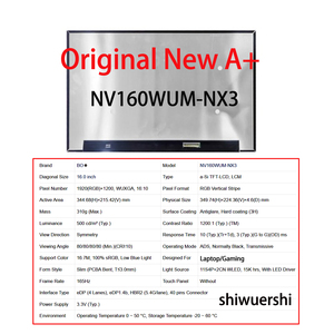 Écran LCD 16 pouces 1920*1200 EDP 40 broches de remplacement NE160WUM NX3 NX2 NX1 NX8 NXA NZ1 NV160WUM-NX3 K02 K03 K41 K42 NX2 - Product Image 5