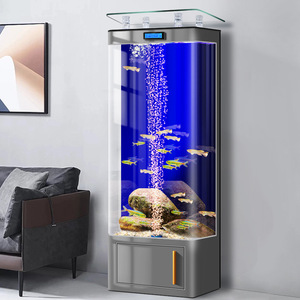 Akuarium Ikan Kaca Besar Persegi Panjang Mewah Modern 2026 dengan Filtrasi Dekorasi Lanskap Rumah Ramah Lingkungan untuk Ruang Tamu - Product Image 2