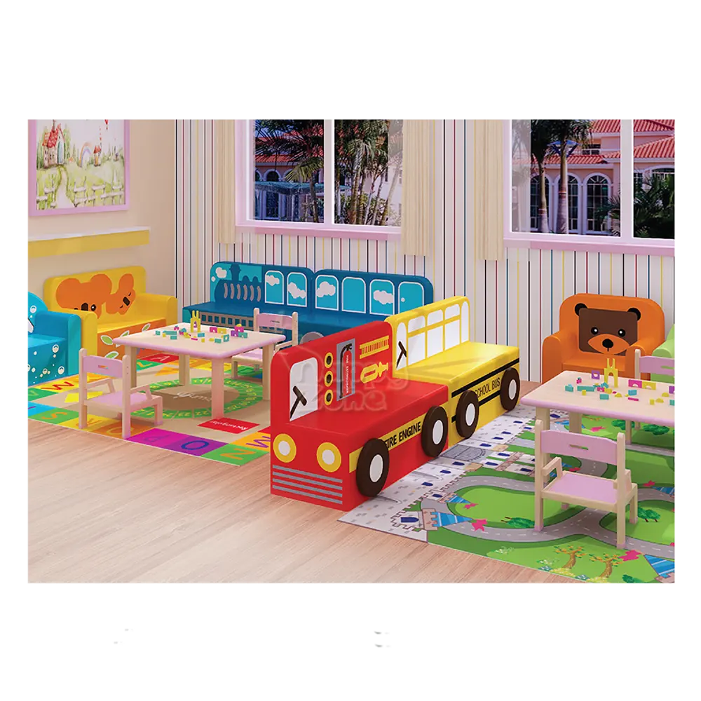 Equipamento de brincar macio para crianças, sofá de segurança em forma de carro, móveis para sala de jogos, pré-escolar, equipamento de segurança para crianças