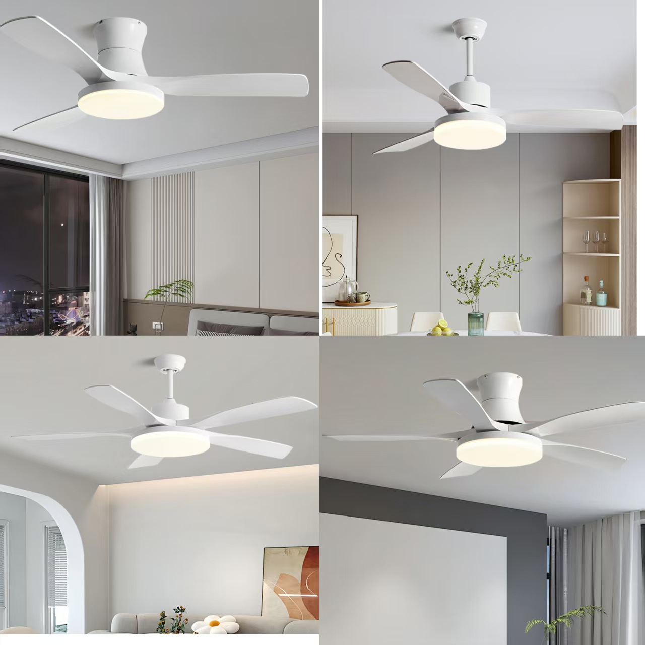 Toutes les pales de ventilateur en ABS blanc
