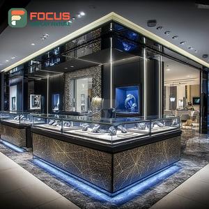 Système d'affichage de bijoux à haute visibilité, vitrine de magasin commercial avec cadre métallique - Product Image 2