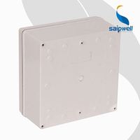 Saipwell 200*200*95mm boîte de connexion de câble en plastique électrique murale IP66 étanche à l'extérieur avec couvercle vissé