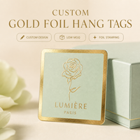 Rouleau d'étiquettes personnalisées en feuille d'or, papier spécial carré arrondi, design rose, autocollant de marque de luxe pour emballage cosmétique