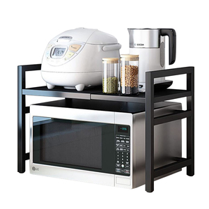Vente flash : étagère de <span class=keywords><strong>rangement</strong></span> pour four à micro-ondes à 2 niveaux en acier au carbone réglable - Product Image 1