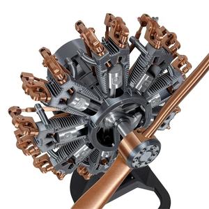 Ornement d'avion d'entraînement CJ-6 de haute qualité modèle anatomique mobile de <span class=keywords><strong>moteur</strong></span> à neuf cylindres en forme d'étoile pour le décor de nouveauté à la maison - Product Image 4