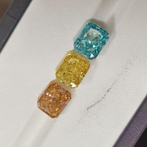 Pierre synthétique de couleur Paraiba, coupe octogonale en glace pilée, pierre en zircone cubique, pierre en vrac pour la fabrication de bijoux - Product Image 3