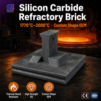 Brique Réfractaire en Silicium-Carbone (SiC) 1580°C 1770°C Résistante à l'Usure Haute Température Métallurgie Chimique OEM Vente en Gros