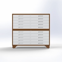 Armoire de rangement pour documents techniques et plans A0/A1 à 5 tiroirs avec base en acier épaissi, design moderne pour bureau/atelier