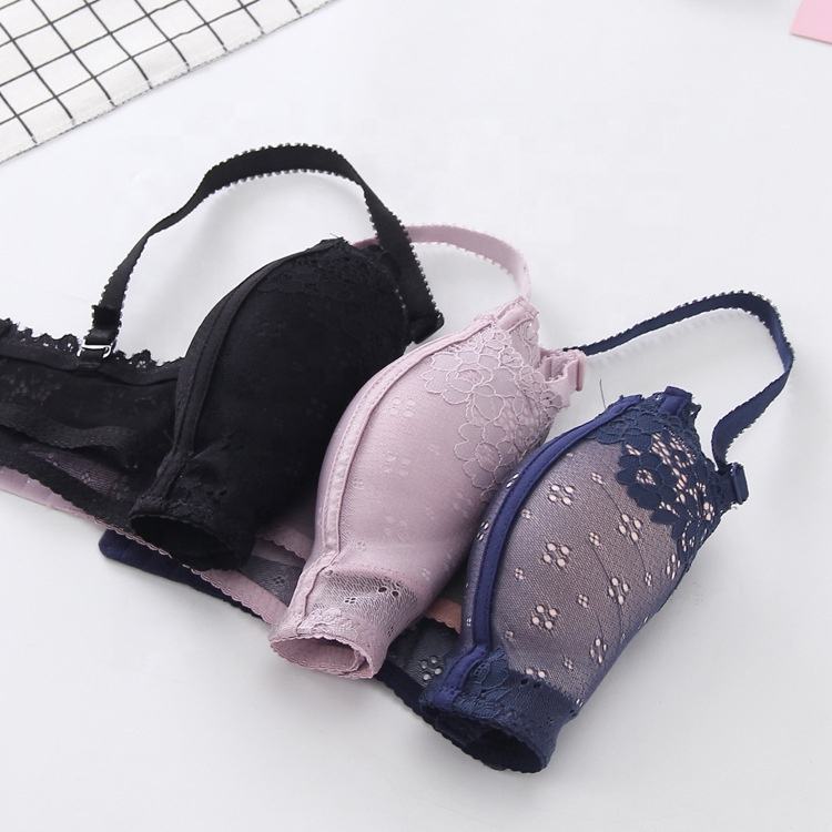 Wholesale High Quality Lingerie Set Without Underwire Girl Bra Underwear Sexy Lace Bra & Brief Sets