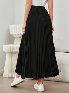 Jupe formelle pour femme de style européen et américain, élégante, plissée, coupe parapluie, taille naturelle, respirante, en polyester écologique - Product Image 4