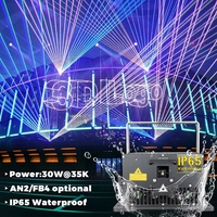 Effet de spectacle laser 3D RGB DMX512 d'animation extérieure étanche 30W 35KPPS