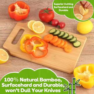 Planche à découper en bois gravée au laser 12,2 po x 8,6 po avec poignée pour la cuisine, la découpe des fruits et légumes - Product Image 5