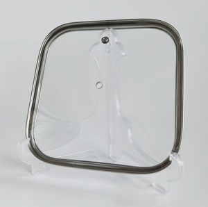 Couvercle en verre trempé de forme carrée Pièces d'ustensiles de cuisine Couvercle de casserole en acier inoxydable sûr pour les aliments - Product Image 1