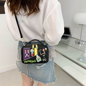 Bolso de Mano Cuadrado Pequeño de Estilo Chino Artístico para Mujer, Bordado a Mano, Forro de Poliéster, Cierre de Cremallera, Moderno - Product Image 6