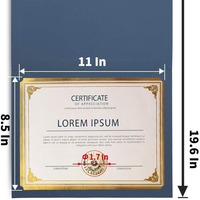 Protège-diplôme personnalisé bleu marine format A4 pour étudiants universitaires, porte-certificat pour la remise des diplômes