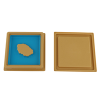 Mainan Edukasi Anak dari Kayu Bentuk Tanah dan Air: Set 1 Bahan Montessori