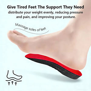 KROLIK <strong>Orthopedic</strong> Half Insole Arch Support EVA Material Breathable Velvet Comfort Autumn Insoles for Plantar Fasciitis Relief - Product Image 3
