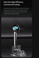 Lonsid Premium Commerciële Slimme Sodawaterdispenser met Snelgekoelde Hete Sprankelende Waterkraan & HD Scherm met Verstelbare Volume & Temperatuur