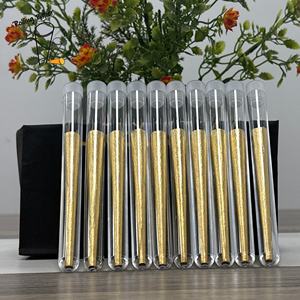 High end single pack 24K <b>gold</b> smoking roll paper with slow burning <b>belt</b> M filter cone roll paper - Product Image 4