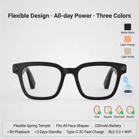 Lunettes de soleil intelligentes IA avec caméra 8MP, vidéo HD 1200P, traduction en temps réel, commande vocale, audio à oreille ouverte, ENC, OEM, ODM, vente en gros