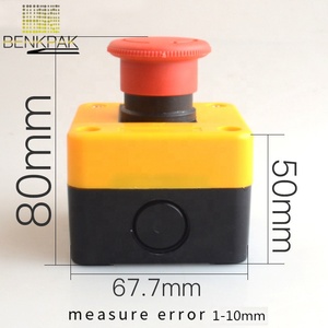 Interruttore Elettromagnetico Di Emergenza Con Pulsante Rosso - CK1 AC250V - IP54 - Universale Per Macchinari