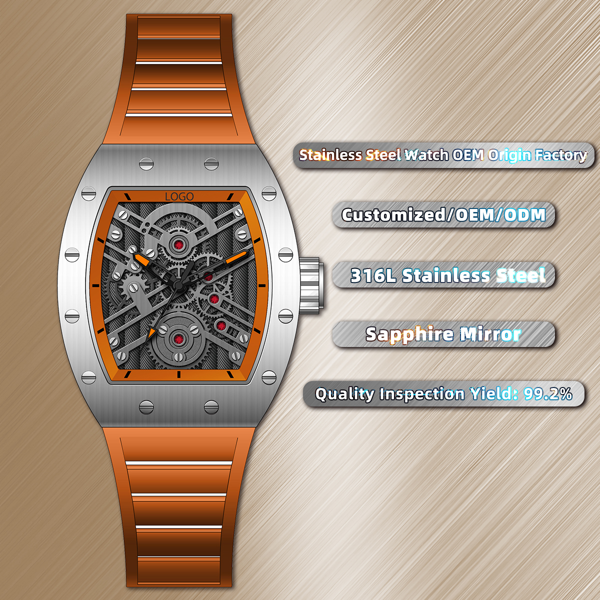Argent/Orange/Orange