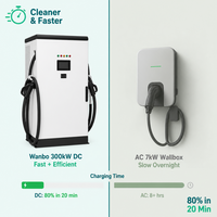 Station de recharge double pour véhicules électriques DC CCS2 murale monophasée nouvelle génération haute puissance