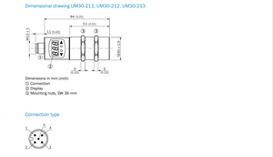 Sensor Ultrasónico S-ick Nuevo UM30 UM30-212113 6036917 - Product Image 5