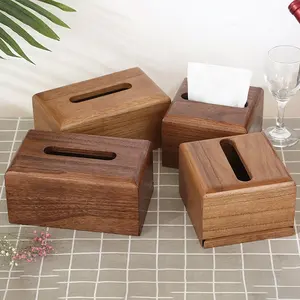 Facile e conveniente moderna scatola di fazzoletti fatti a mano in legno di copertura