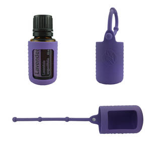 Housse de protection en silicone souple de haute qualité, écologique, de la marque Hongsen, jaune, bleu, violet, <span class=keywords><strong>orange</strong></span>, vert, rose, pour flacon d'huile essentielle de 15 ml - Product Image 4