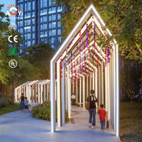 Túnel de Luces LED con Cortina de Cuentas de Colores - IP67 Impermeable, PVC, para Exteriores, Navidad y Halloween, para Parques y Plazas
