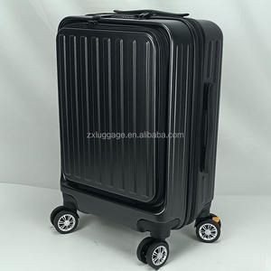 Valise à bagages de cabine Harshell Spinner Wheels de couleur rose approuvée par la compagnie aérienne avec serrure TSA et compartiment avant - Product Image 3