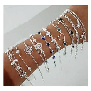 สร้อยข้อมือเงินสร้อยข้อมือ925สเตอร์ลิงสำหรับสุภาพสตรีมีเสน่ห์ดึงดูด - Product Image 1