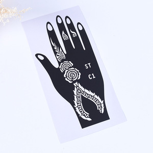 Nouvel arrivage, pochoir au <span class=keywords><strong>henné</strong></span> indien et népalais, Semi-Permanent, modèle de paume, peinture à jet d'encre, Art corporel - Product Image 2
