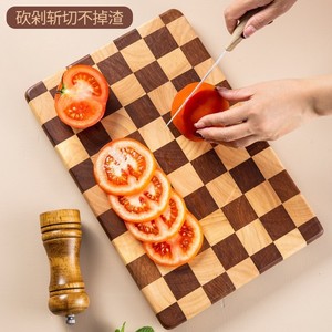 Checkerboard Cutting Board <b>Wooden</b> Rectangle Anti Odor Kitchen Chopping <b>Block</b> Multiple Sizes Available - Product Image 2