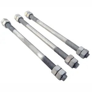 15mm 16mm 20mm 24mm Hot Dipped Galvanized Rod A449 Left Hand Acme All Thread Threaded Bar Rod