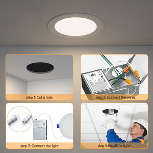 Panel de Luz LED Empotrable, Delgado, Multicolor, de Aluminio Comercial, con Garantía de 5 Años, Duradero, 9W 12W 18W, Regulable, Disponible en EE. UU. - Product Image 5